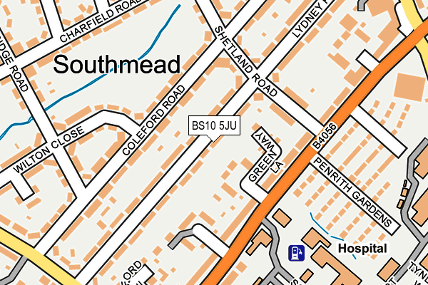 BS10 5JU map - OS OpenMap – Local (Ordnance Survey)
