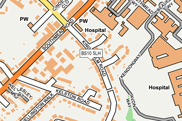 BS10 5LH map - OS OpenMap – Local (Ordnance Survey)
