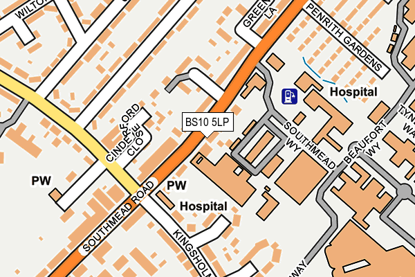 BS10 5LP map - OS OpenMap – Local (Ordnance Survey)