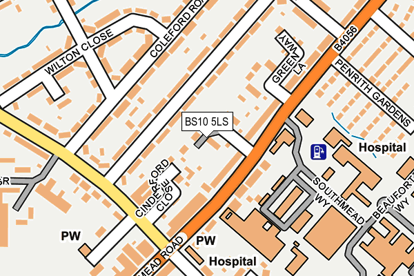 BS10 5LS map - OS OpenMap – Local (Ordnance Survey)