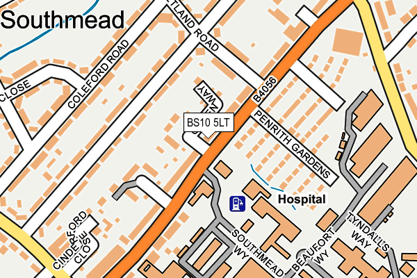 BS10 5LT map - OS OpenMap – Local (Ordnance Survey)