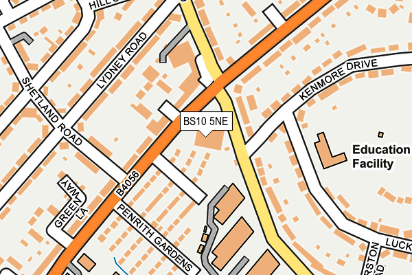 BS10 5NE map - OS OpenMap – Local (Ordnance Survey)