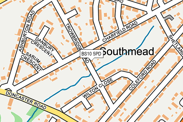 BS10 5PD map - OS OpenMap – Local (Ordnance Survey)