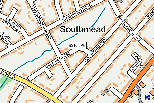 BS10 5PF map - OS OpenMap – Local (Ordnance Survey)