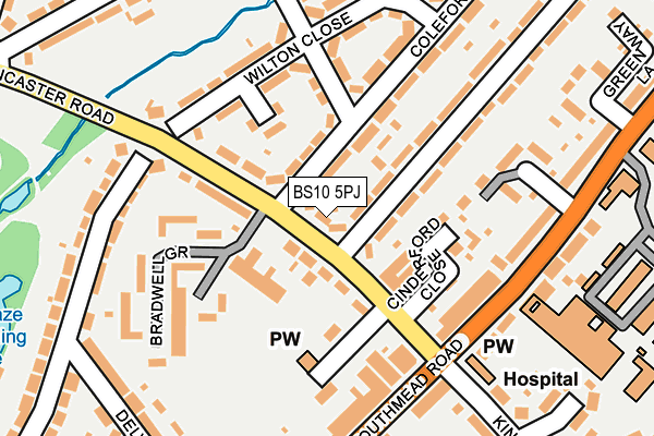 BS10 5PJ map - OS OpenMap – Local (Ordnance Survey)
