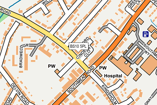 BS10 5PL map - OS OpenMap – Local (Ordnance Survey)
