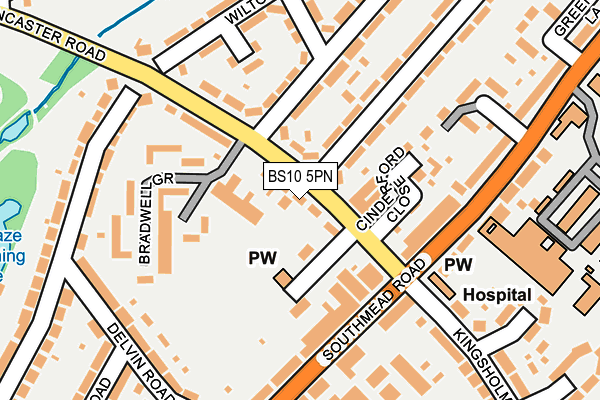 BS10 5PN map - OS OpenMap – Local (Ordnance Survey)