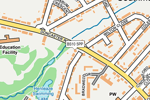 BS10 5PP map - OS OpenMap – Local (Ordnance Survey)