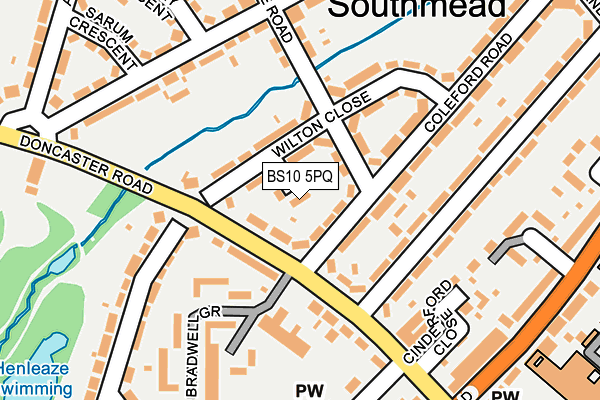 BS10 5PQ map - OS OpenMap – Local (Ordnance Survey)
