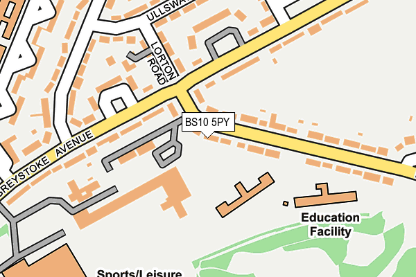 BS10 5PY map - OS OpenMap – Local (Ordnance Survey)