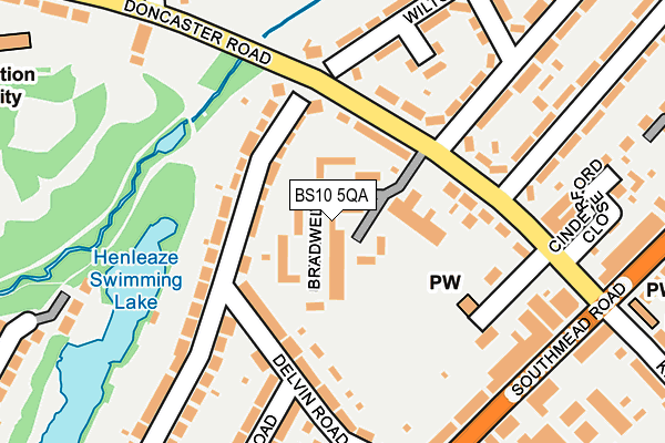 BS10 5QA map - OS OpenMap – Local (Ordnance Survey)