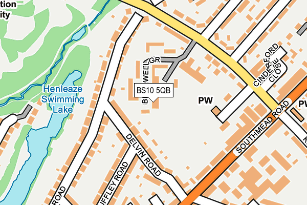 BS10 5QB map - OS OpenMap – Local (Ordnance Survey)