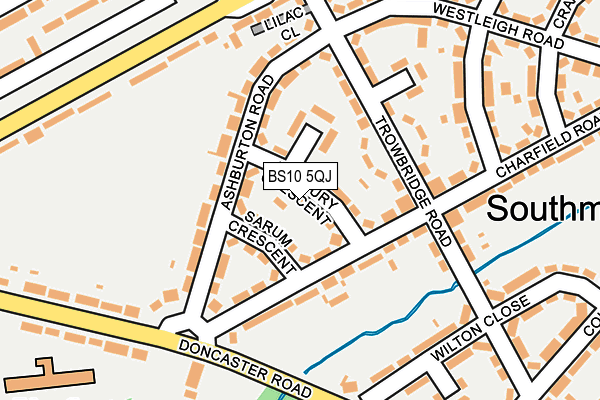BS10 5QJ map - OS OpenMap – Local (Ordnance Survey)