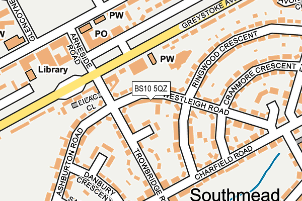 BS10 5QZ map - OS OpenMap – Local (Ordnance Survey)