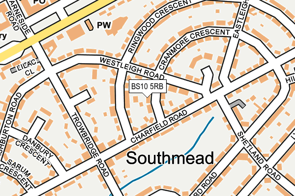 BS10 5RB map - OS OpenMap – Local (Ordnance Survey)
