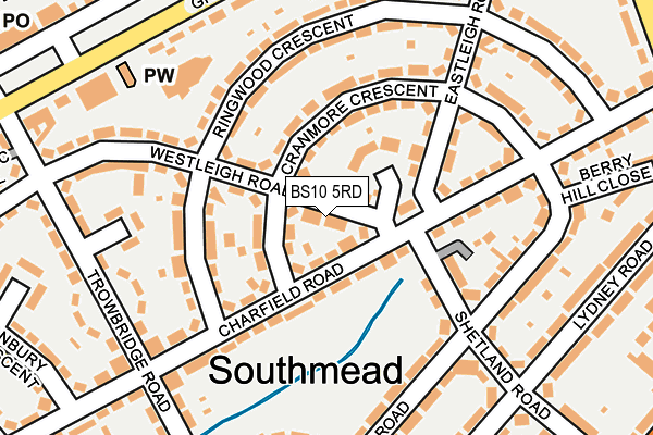 BS10 5RD map - OS OpenMap – Local (Ordnance Survey)