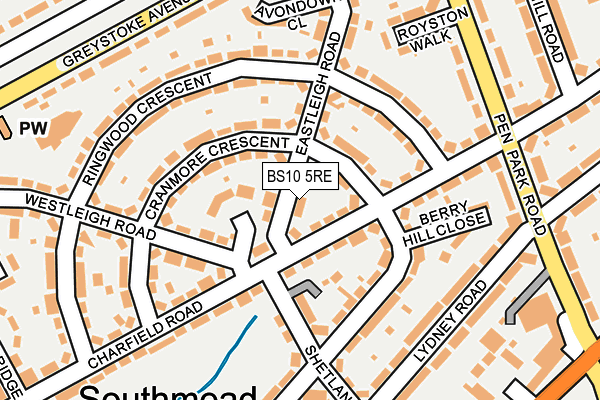 BS10 5RE map - OS OpenMap – Local (Ordnance Survey)
