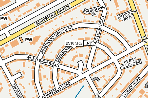 BS10 5RG map - OS OpenMap – Local (Ordnance Survey)
