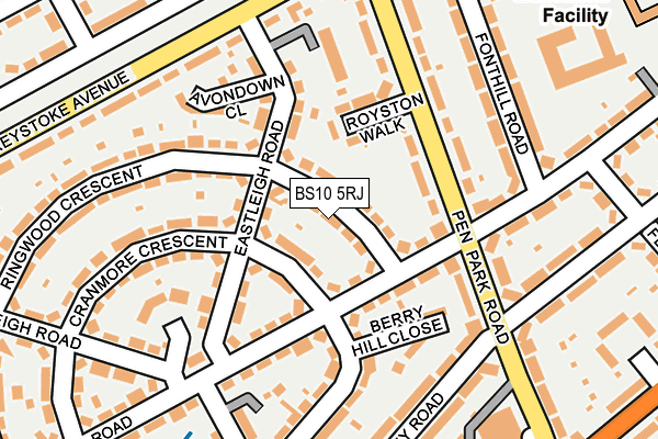 BS10 5RJ map - OS OpenMap – Local (Ordnance Survey)