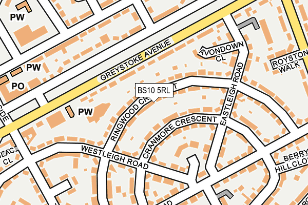 BS10 5RL map - OS OpenMap – Local (Ordnance Survey)