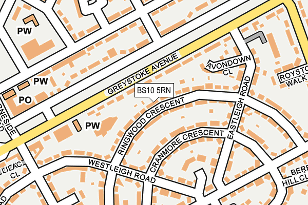 BS10 5RN map - OS OpenMap – Local (Ordnance Survey)