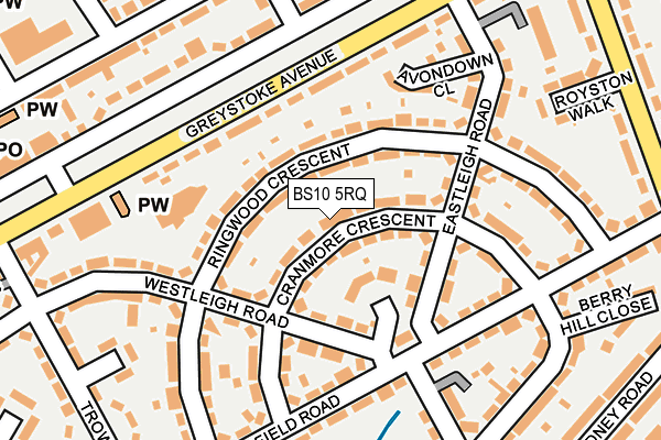 BS10 5RQ map - OS OpenMap – Local (Ordnance Survey)