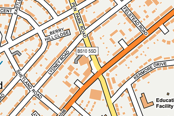 BS10 5SD map - OS OpenMap – Local (Ordnance Survey)