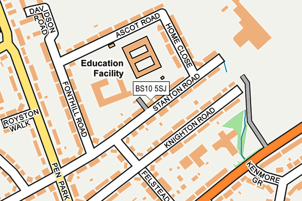 BS10 5SJ map - OS OpenMap – Local (Ordnance Survey)