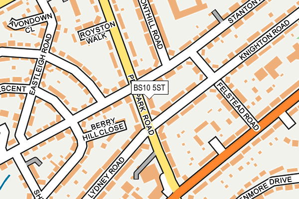 BS10 5ST map - OS OpenMap – Local (Ordnance Survey)