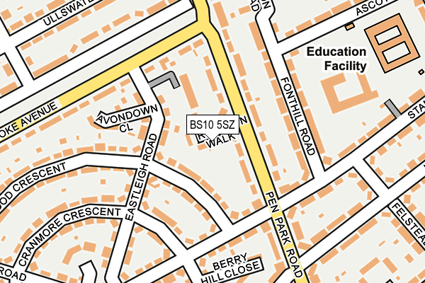 BS10 5SZ map - OS OpenMap – Local (Ordnance Survey)