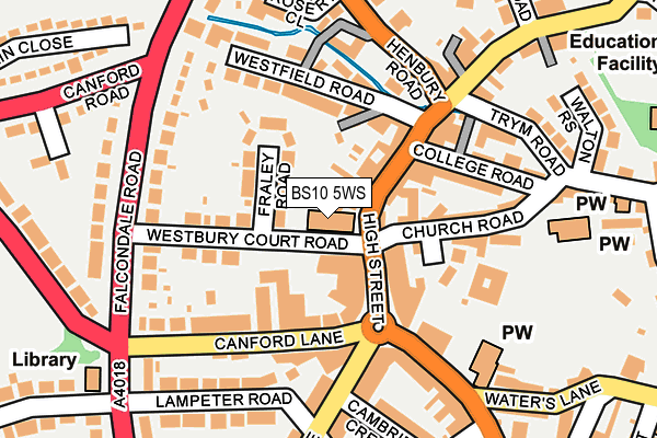 BS10 5WS map - OS OpenMap – Local (Ordnance Survey)