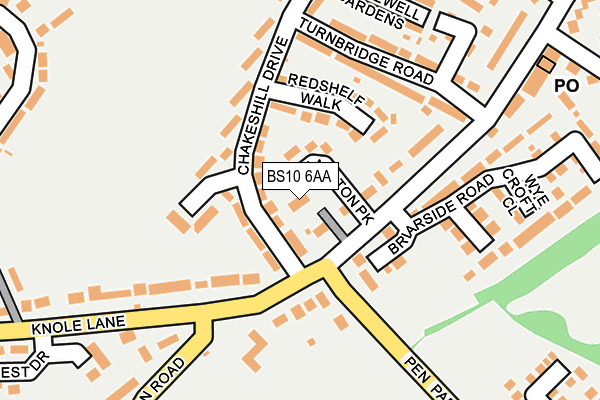 BS10 6AA map - OS OpenMap – Local (Ordnance Survey)