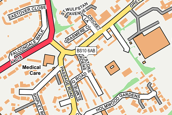 BS10 6AB map - OS OpenMap – Local (Ordnance Survey)
