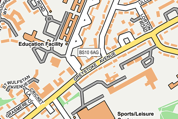 BS10 6AG map - OS OpenMap – Local (Ordnance Survey)