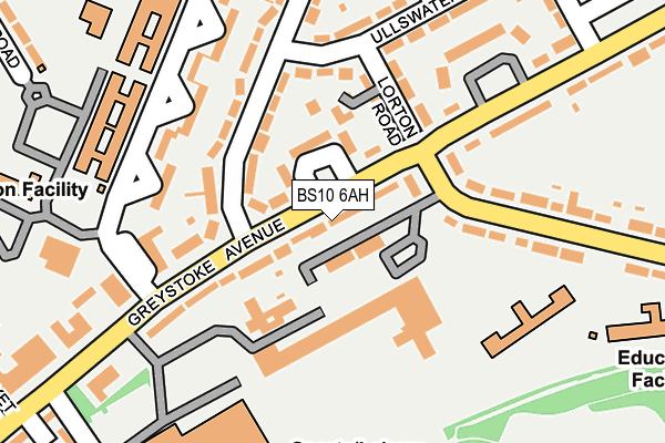 BS10 6AH map - OS OpenMap – Local (Ordnance Survey)