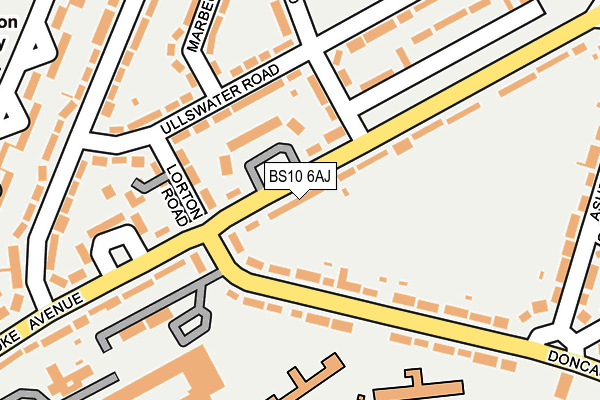 BS10 6AJ map - OS OpenMap – Local (Ordnance Survey)