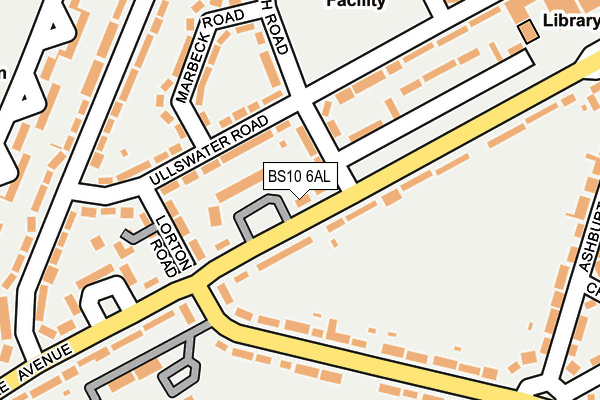 BS10 6AL map - OS OpenMap – Local (Ordnance Survey)
