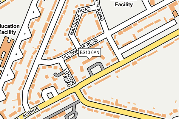 BS10 6AN map - OS OpenMap – Local (Ordnance Survey)