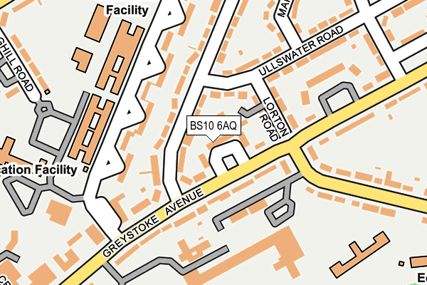 BS10 6AQ map - OS OpenMap – Local (Ordnance Survey)