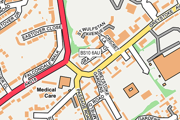 BS10 6AU map - OS OpenMap – Local (Ordnance Survey)