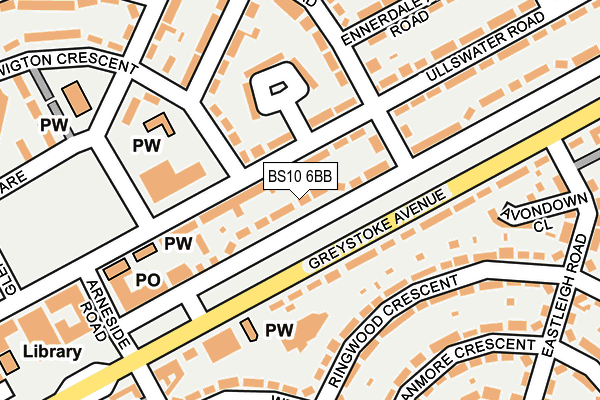 BS10 6BB map - OS OpenMap – Local (Ordnance Survey)