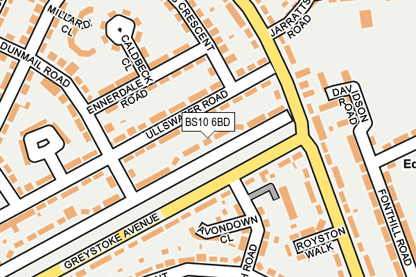 BS10 6BD map - OS OpenMap – Local (Ordnance Survey)