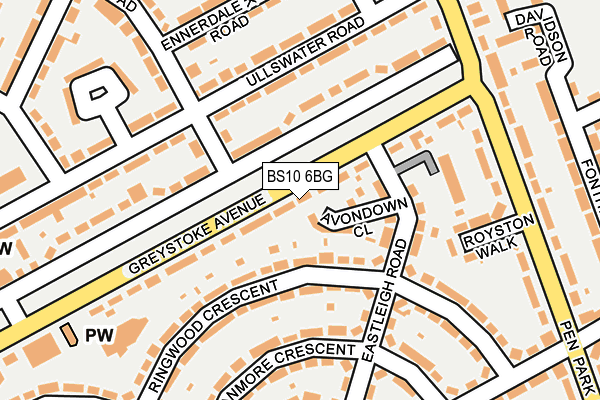 BS10 6BG map - OS OpenMap – Local (Ordnance Survey)