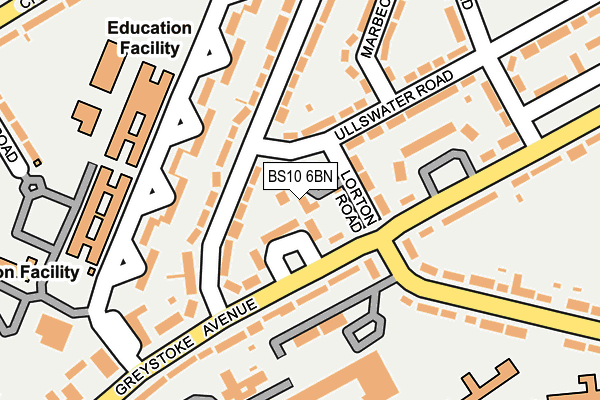 BS10 6BN map - OS OpenMap – Local (Ordnance Survey)