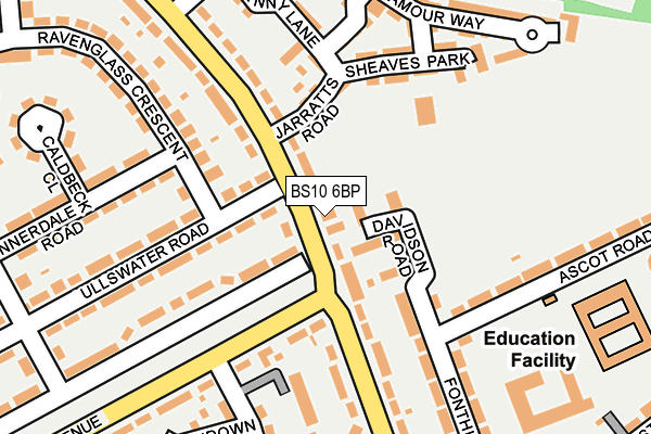 BS10 6BP map - OS OpenMap – Local (Ordnance Survey)