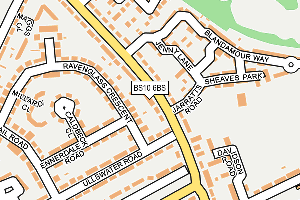 BS10 6BS map - OS OpenMap – Local (Ordnance Survey)