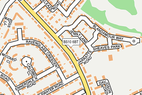 BS10 6BT map - OS OpenMap – Local (Ordnance Survey)