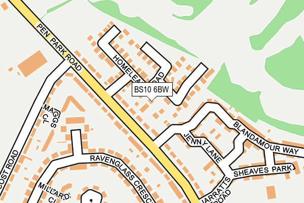 BS10 6BW map - OS OpenMap – Local (Ordnance Survey)