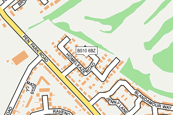 BS10 6BZ map - OS OpenMap – Local (Ordnance Survey)