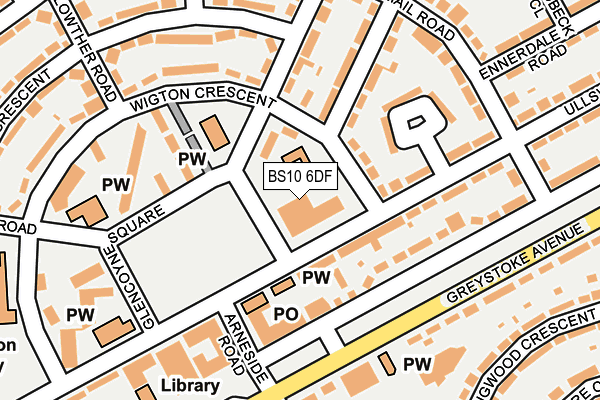 BS10 6DF map - OS OpenMap – Local (Ordnance Survey)